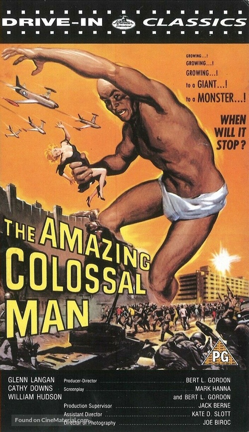 The Amazing Colossal Man - British VHS movie cover