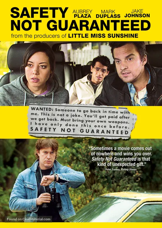 Safety Not Guaranteed - Canadian DVD movie cover