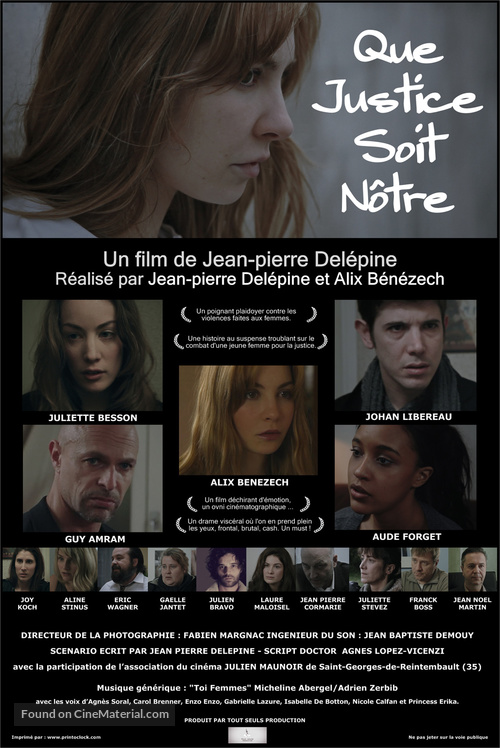 Que justice soit n&ocirc;tre - French Movie Poster