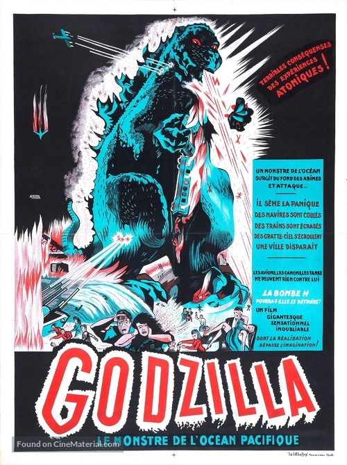 Godzilla, King of the Monsters! - French Movie Poster