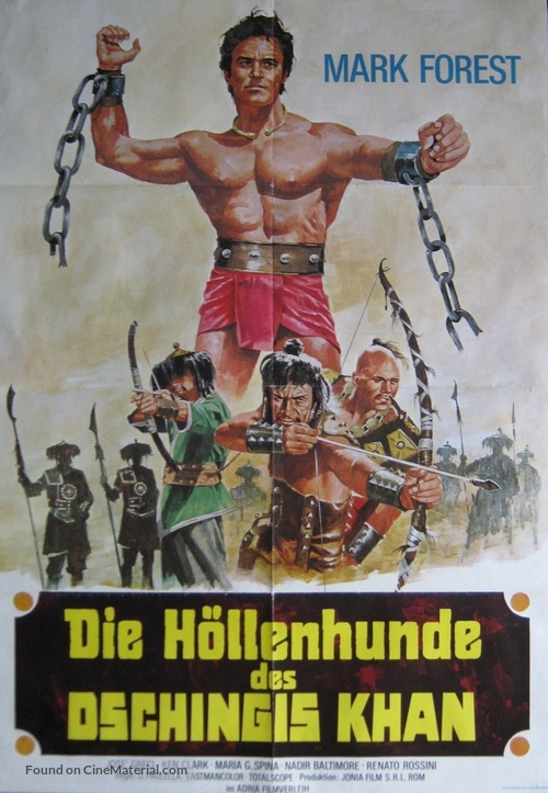 Maciste contro i Mongoli - German Movie Poster