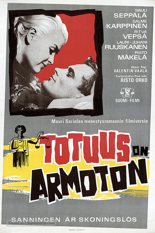 Totuus on armoton - Finnish Movie Poster