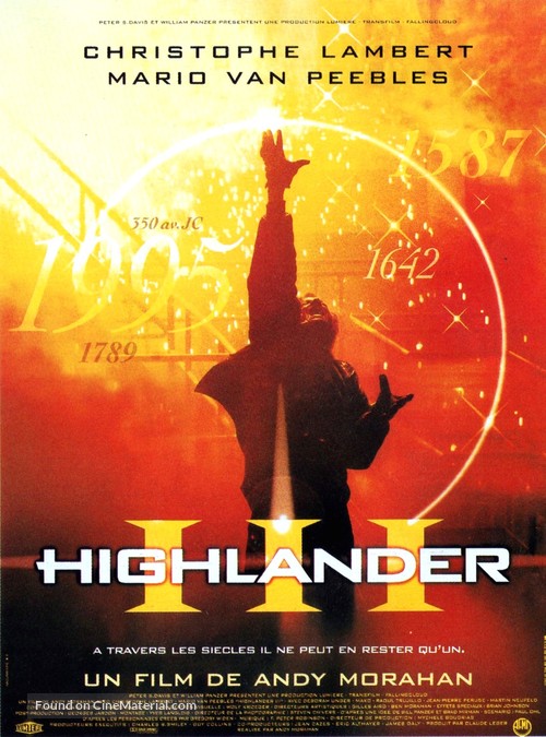 Highlander III: The Sorcerer - French Movie Poster