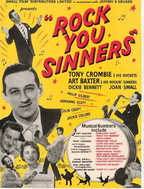 Rock You Sinners (1957) British movie poster