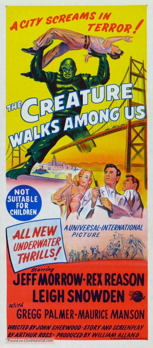 The Creature Walks Among Us - Australian Movie Poster