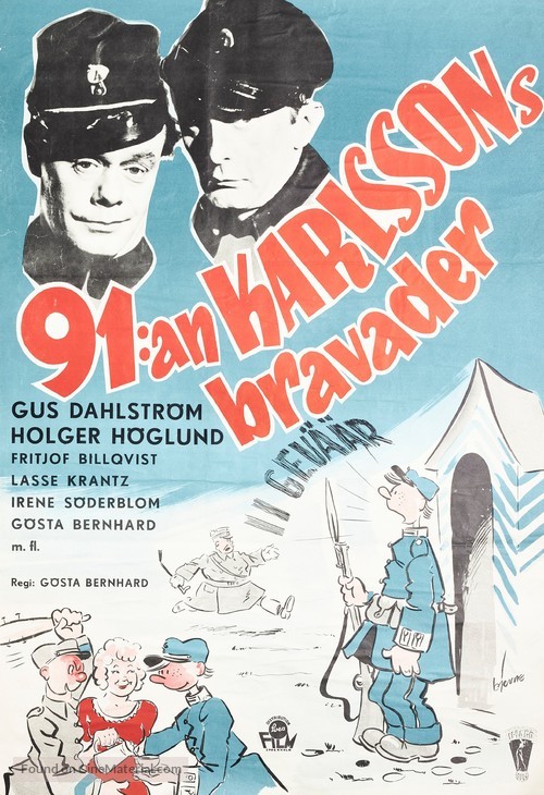 91:an Karlssons bravader - Swedish Movie Poster