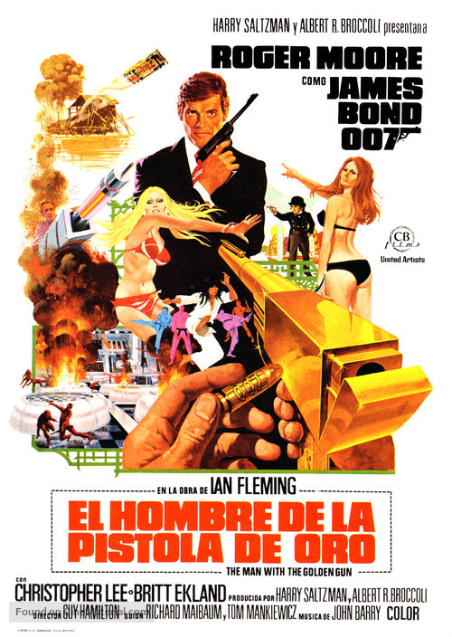 The Man With The Golden Gun - Spanish Movie Poster