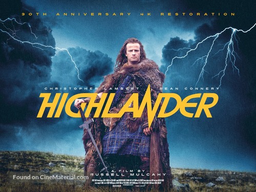 Highlander - British Re-release movie poster