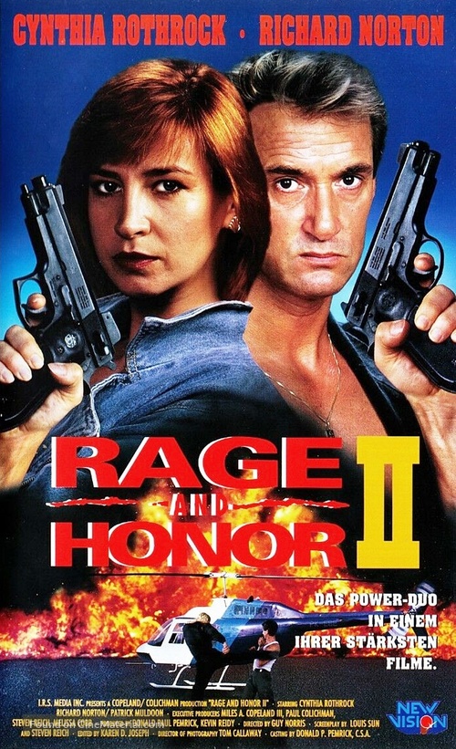 Rage and Honor II - German VHS movie cover