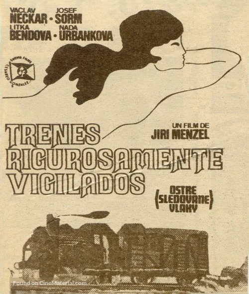 Ostre sledovan&eacute; vlaky - Spanish Movie Poster