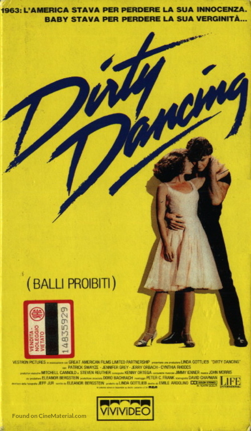 Dirty Dancing - Italian VHS movie cover