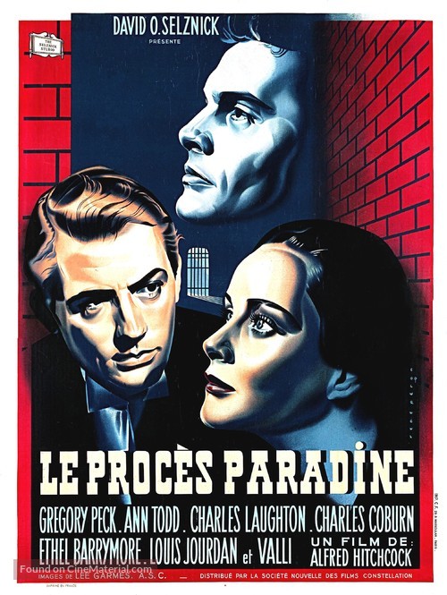 The Paradine Case - French Movie Poster
