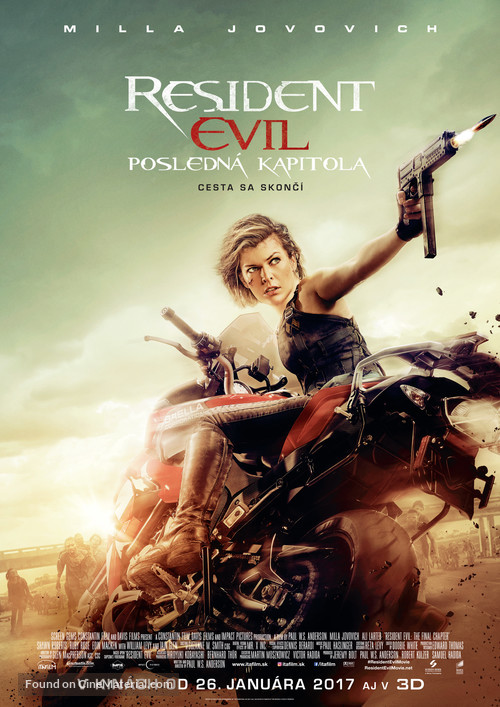Resident Evil: The Final Chapter - Slovak Movie Poster