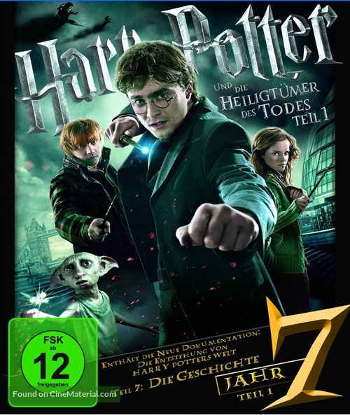 Harry Potter and the Deathly Hallows: Part I - German Blu-Ray movie cover