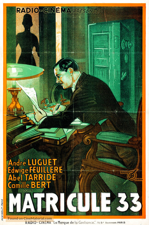 Matricule 33 - French Movie Poster