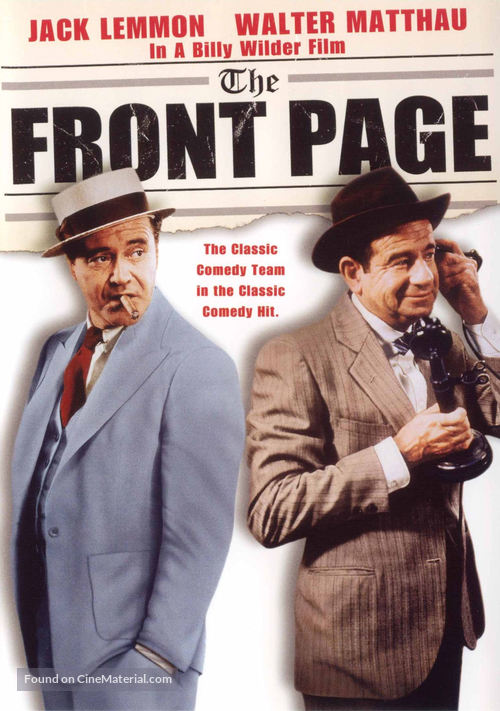 The Front Page - DVD movie cover