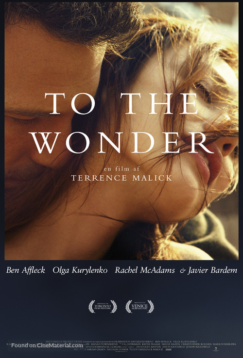 To the Wonder - Danish Movie Poster