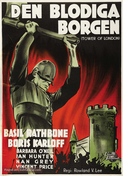 Tower of London - Swedish Movie Poster