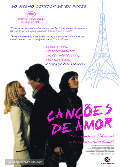 Les chansons d&#039;amour - Portuguese Movie Poster