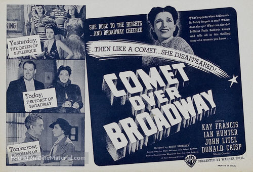 Comet Over Broadway - poster