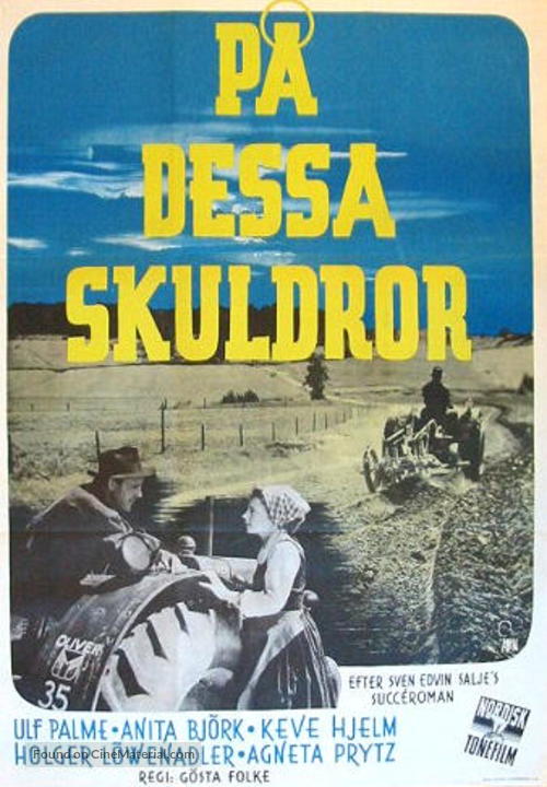 P&aring; dessa skuldror - Swedish Movie Poster