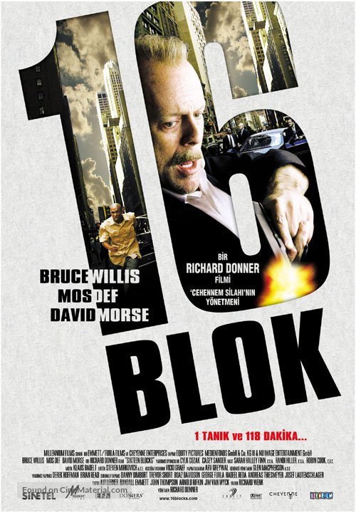 16 Blocks - Turkish Movie Poster