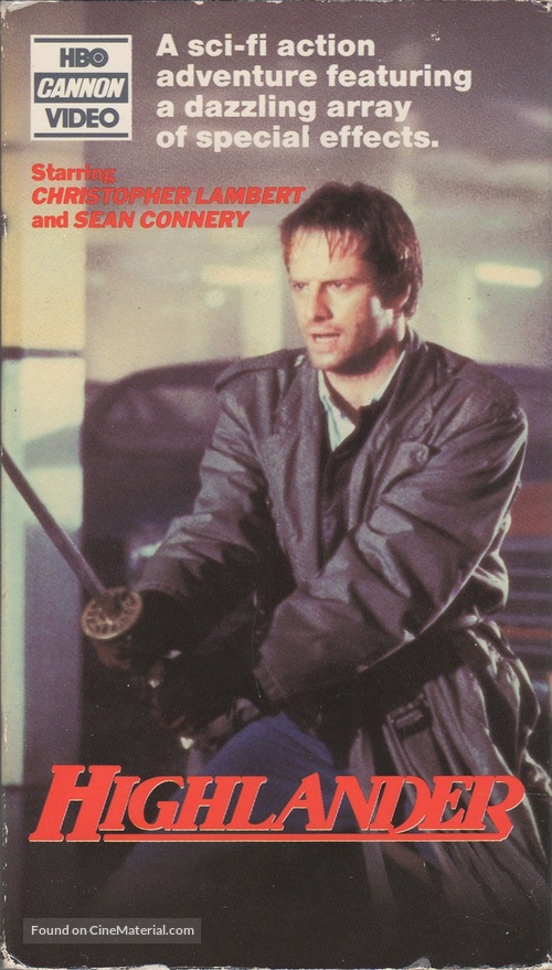 Highlander - VHS movie cover