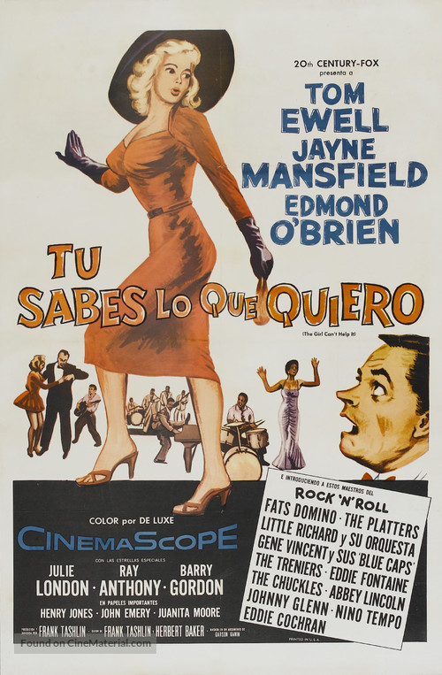 The Girl Can&#039;t Help It - Argentinian Movie Poster