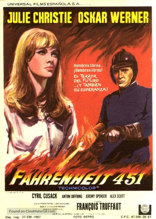 Fahrenheit 451 - Spanish Movie Poster
