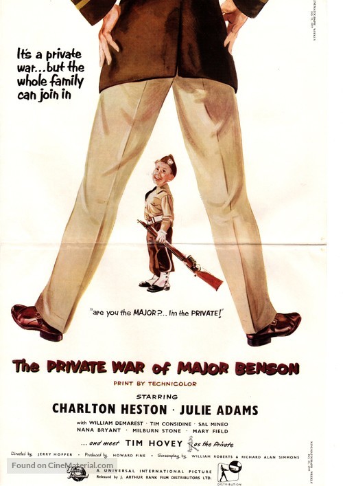 The Private War of Major Benson - British Movie Poster