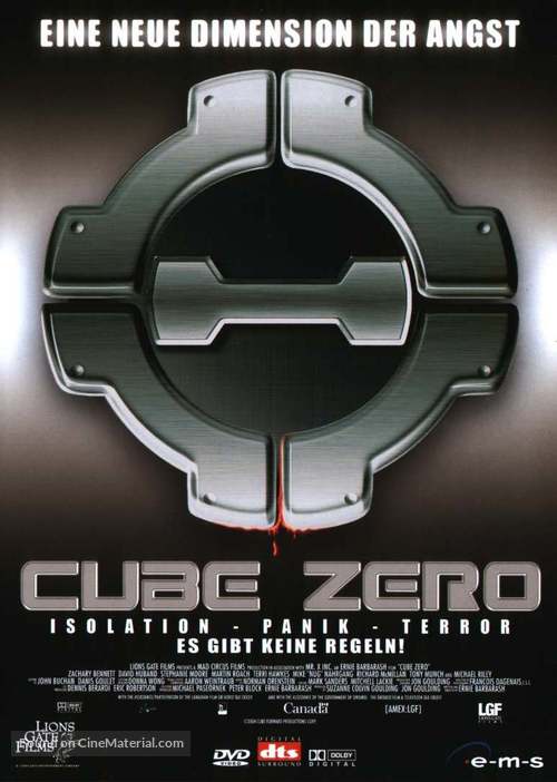 Cube Zero - German poster