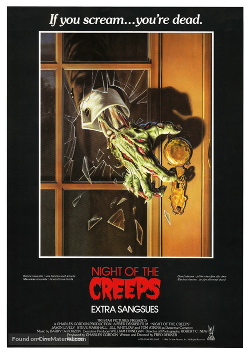 Night of the Creeps - Belgian Movie Poster