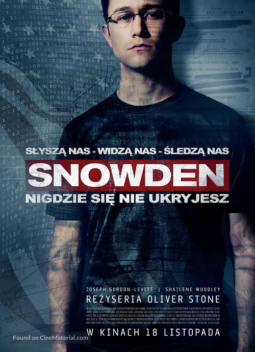Snowden - Polish Movie Poster