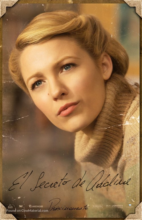 The Age of Adaline - Chilean Movie Poster