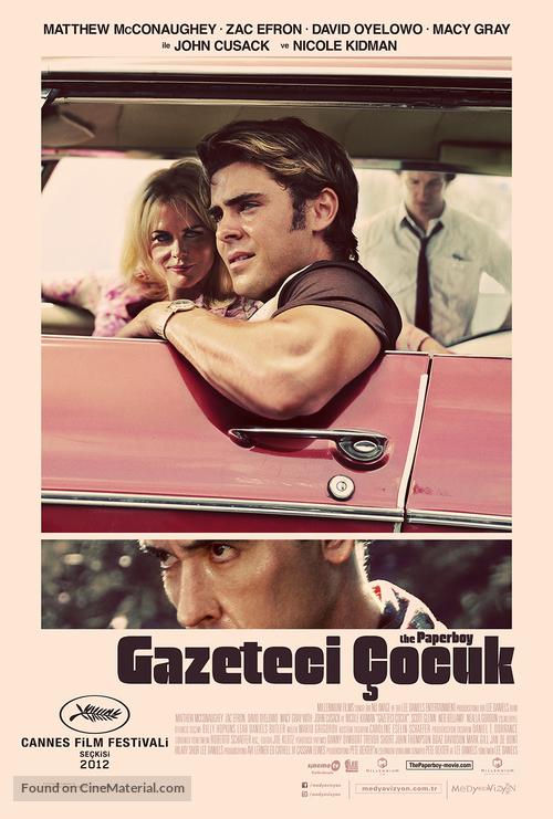 The Paperboy - Turkish Movie Poster