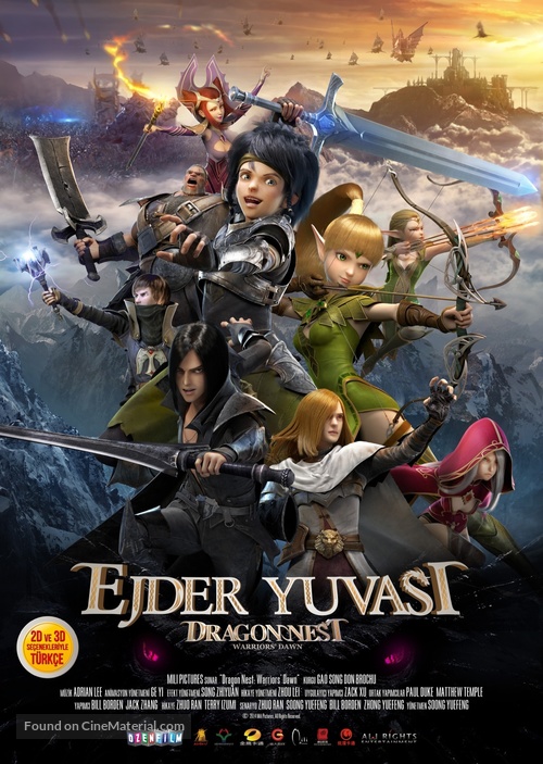 Dragon Nest: Warriors&#039; Dawn - Turkish Movie Poster