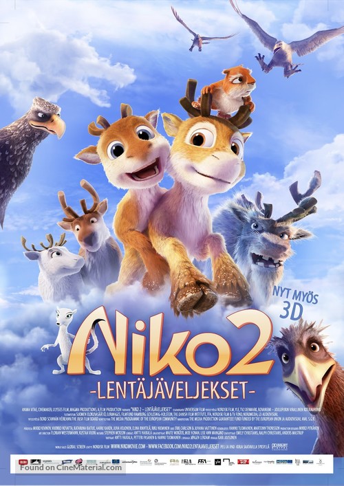 Niko 2: Lent&auml;j&auml;veljekset - Finnish Movie Poster