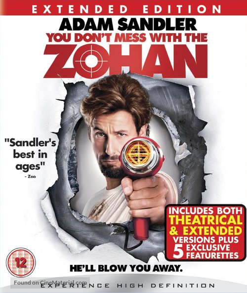 You Don&#039;t Mess with the Zohan - British Blu-Ray movie cover