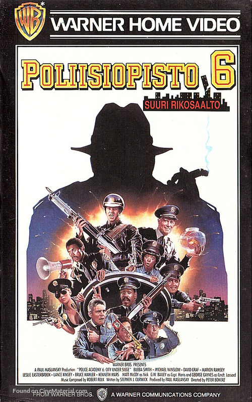 Police Academy 6: City Under Siege - Finnish VHS movie cover