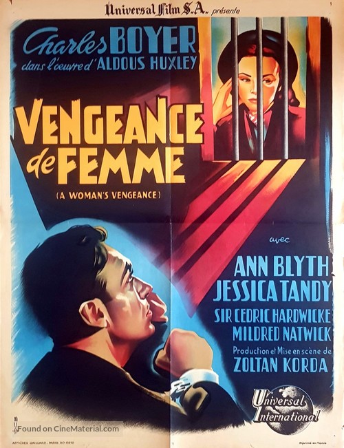 A Woman&#039;s Vengeance - French Movie Poster
