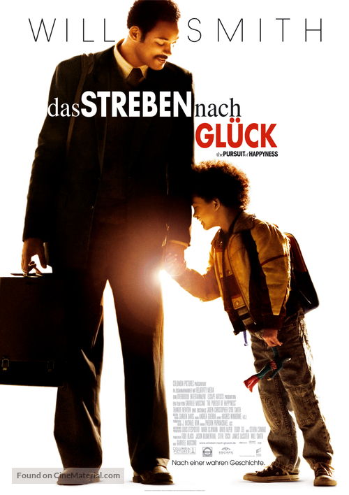 The Pursuit of Happyness - German Movie Poster