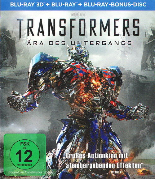 Transformers: Age of Extinction - German Blu-Ray movie cover