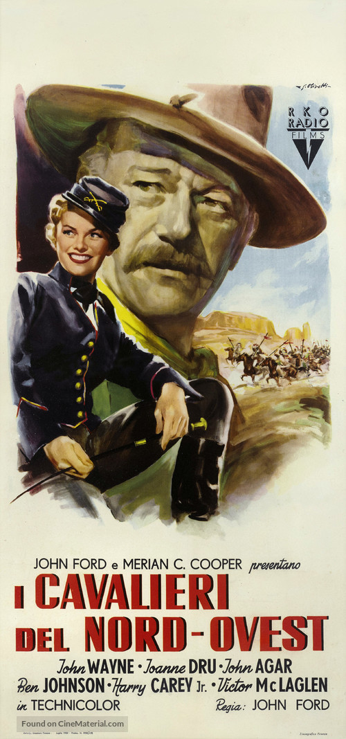 She Wore a Yellow Ribbon - Italian Movie Poster