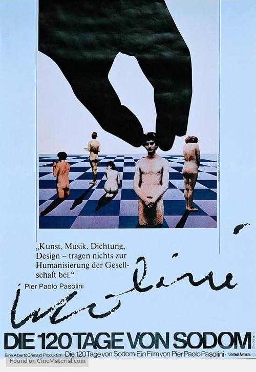 Sal&ograve; o le 120 giornate di Sodoma - German Theatrical movie poster