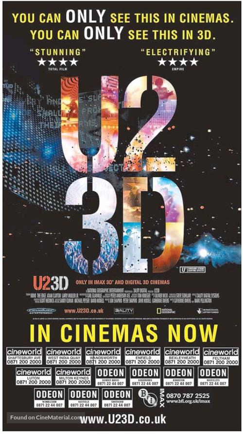 U2 3D - British Movie Poster