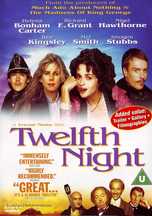 Twelfth Night: Or What You Will - British Movie Cover
