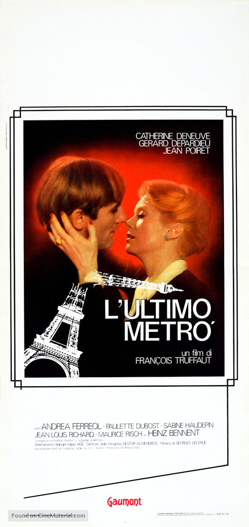 Le dernier m&eacute;tro - Italian Movie Poster