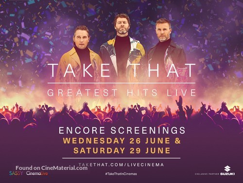 Take That - Greatest Hits Live (Concert) - British Movie Poster