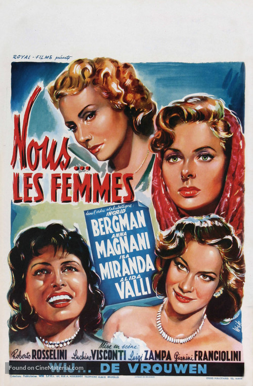 Siamo donne - Belgian Movie Poster