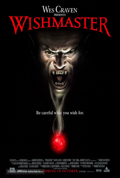Wishmaster - Advance movie poster